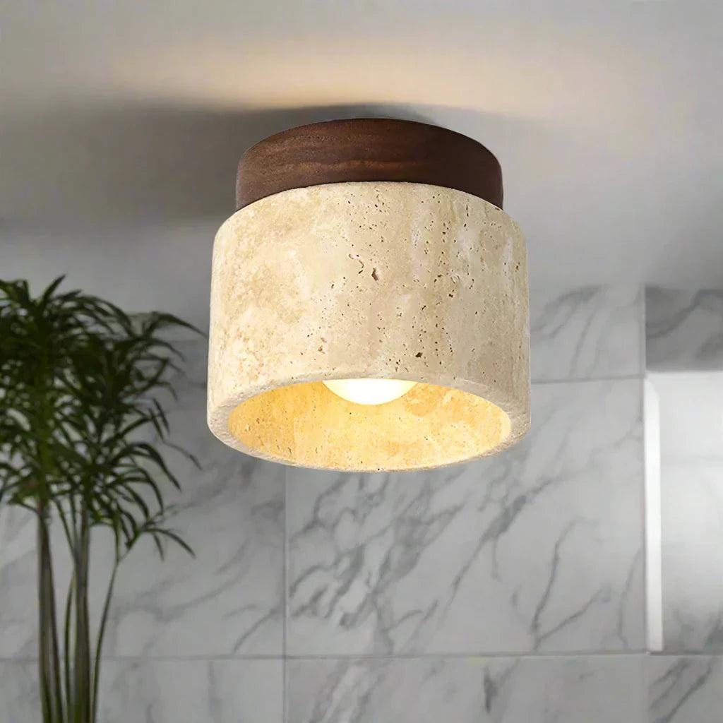 Kreative Japanische Deckenlampe im Creme-Stil