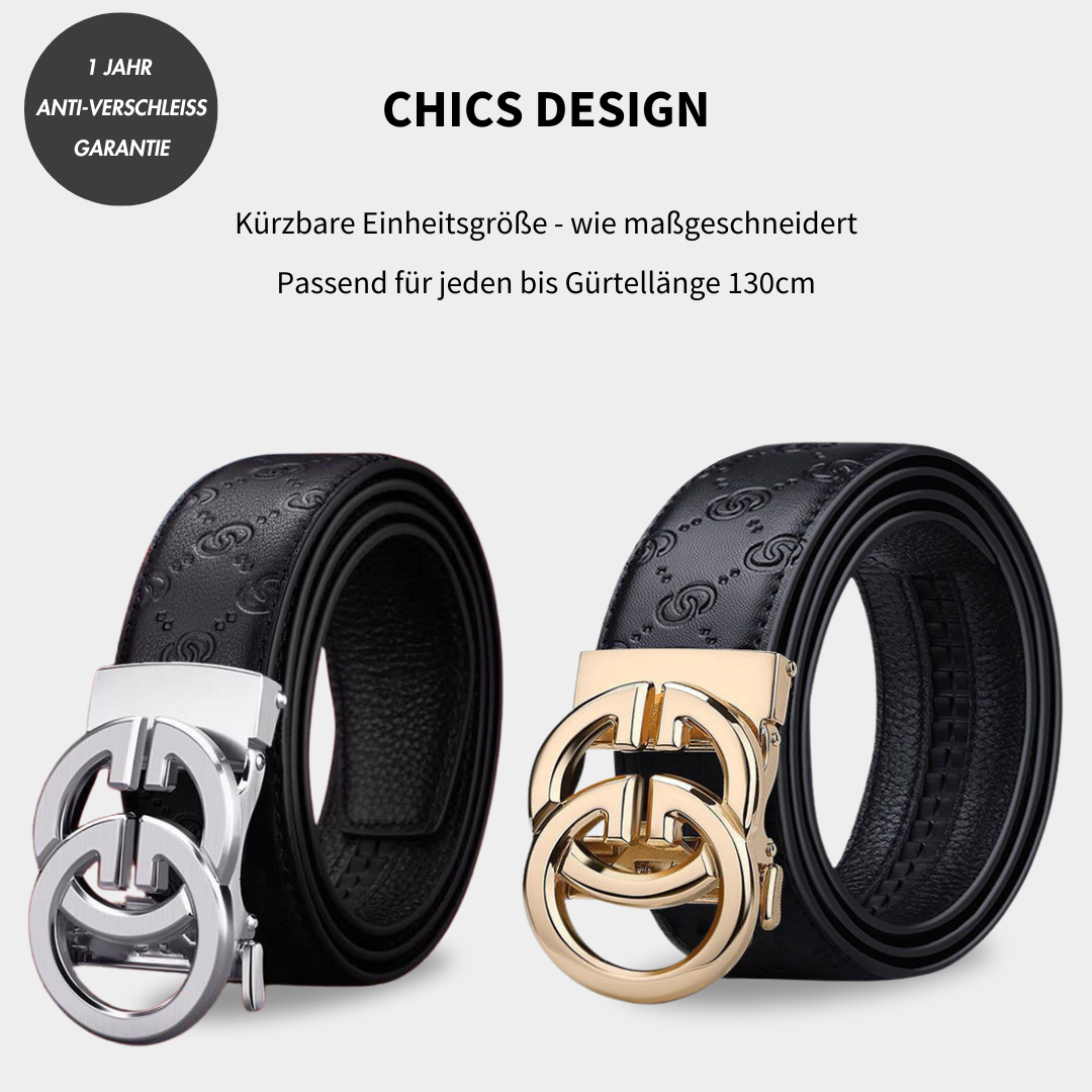 MAJESTICE BELT™ | Automatik-Ledergürtel mit Easy-Click-Verschluss | 1+1 GRATIS