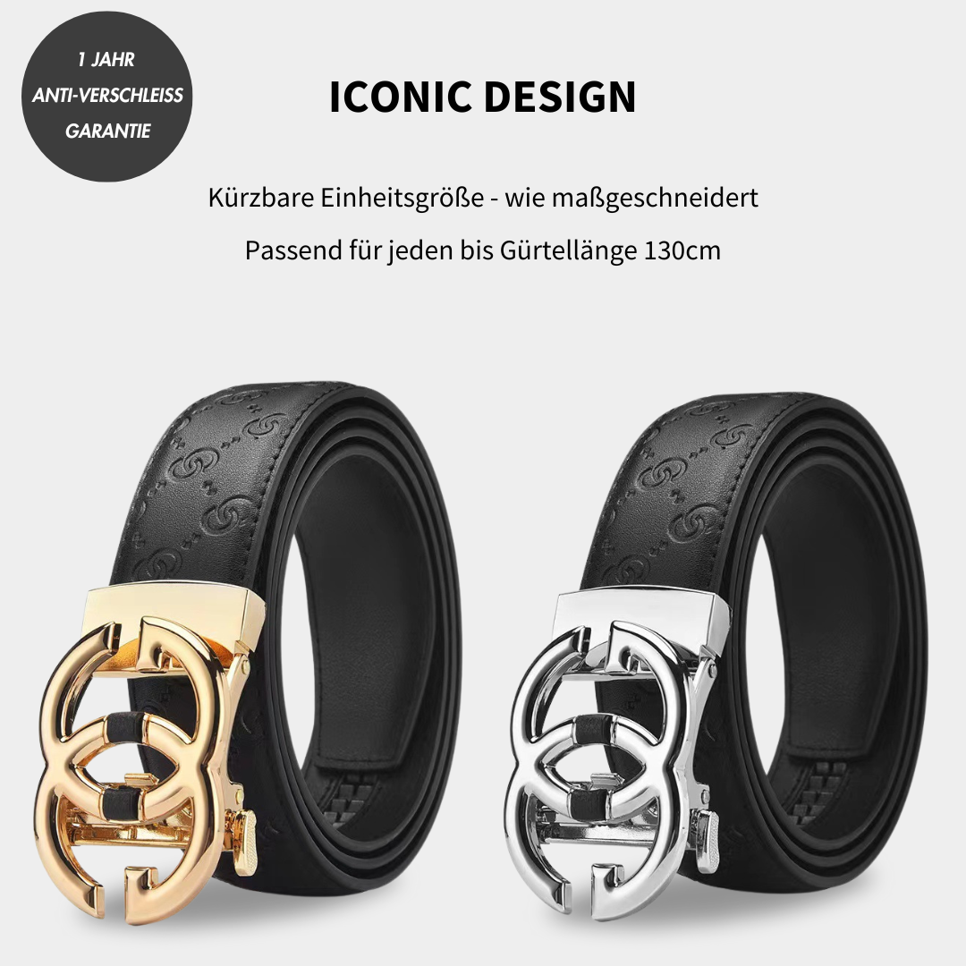 MAJESTICE BELT™ | Automatik-Ledergürtel mit Easy-Click-Verschluss | 1+1 GRATIS