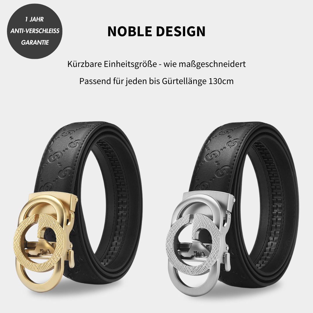 MAJESTICE BELT™ | Automatik-Ledergürtel mit Easy-Click-Verschluss | 1+1 GRATIS