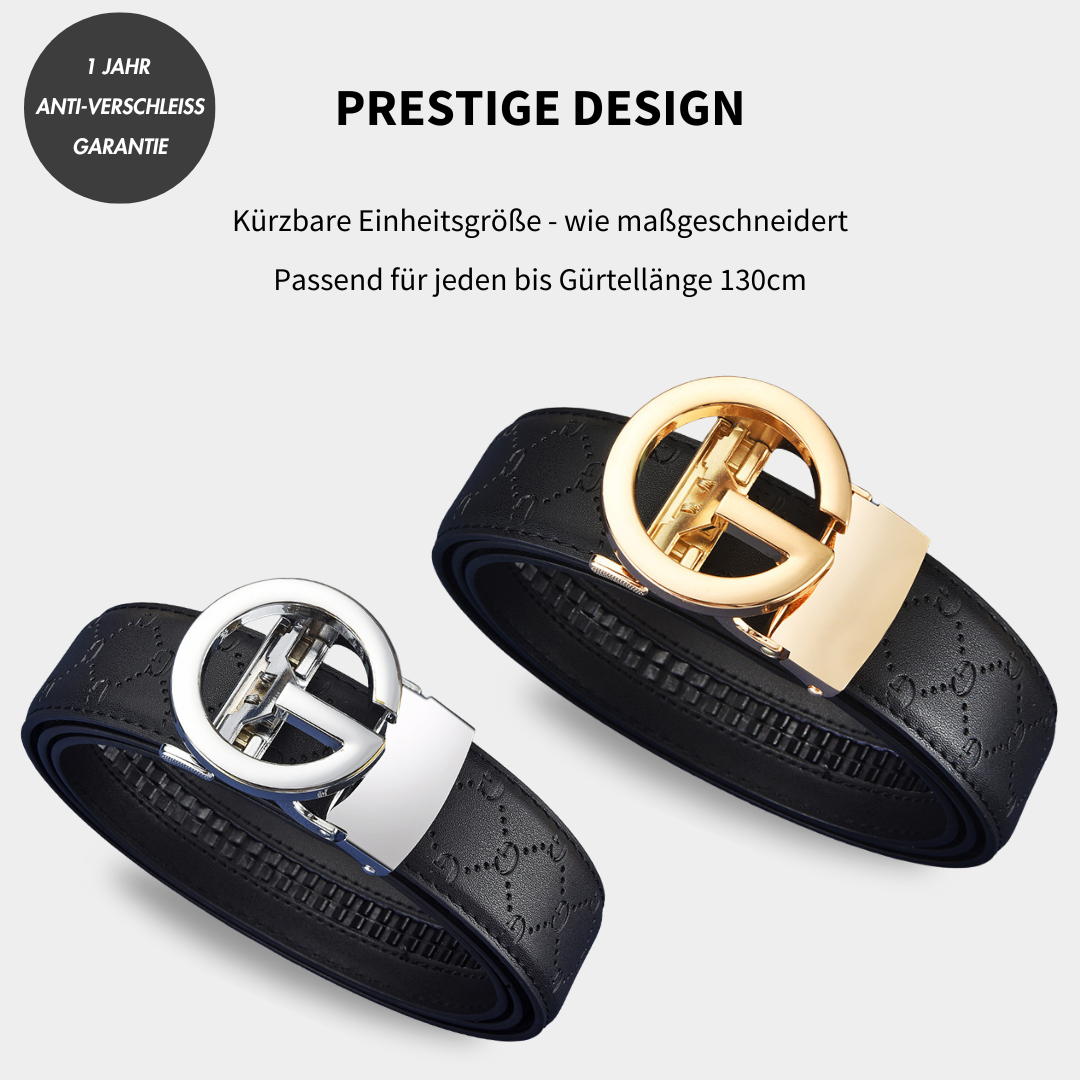 MAJESTICE BELT™ | Automatik-Ledergürtel mit Easy-Click-Verschluss | 1+1 GRATIS