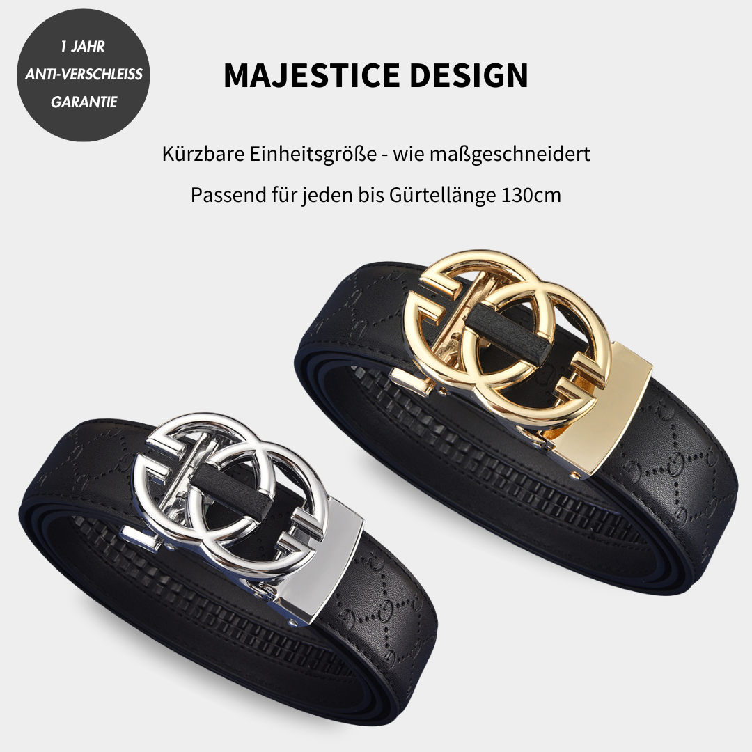 MAJESTICE BELT™ | Automatik-Ledergürtel mit Easy-Click-Verschluss | 1+1 GRATIS