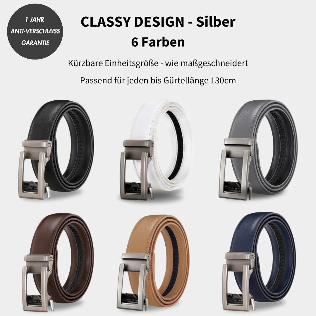 MAJESTICE BELT™ | Automatik-Ledergürtel mit Easy-Click-Verschluss | 1+1 GRATIS