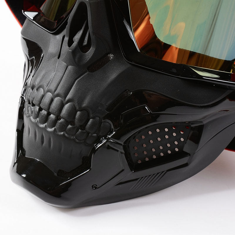 Motorradbrille mit Abnehmbarer Gesichtsmaske
