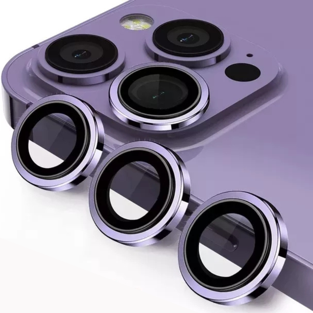 Kameraobjektiv Metallring Schutzglas für Apple iPhone | Hochwertiger langlebiger Objektivschutz gegen Kratzer und Staub