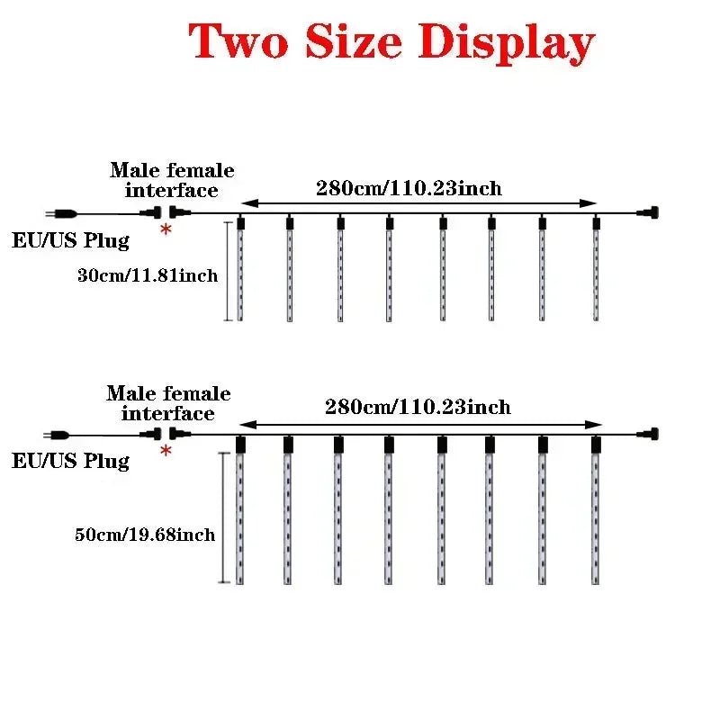 Meteorregen LED Lichterkette | Weihnachtsbeleuchtung Außen