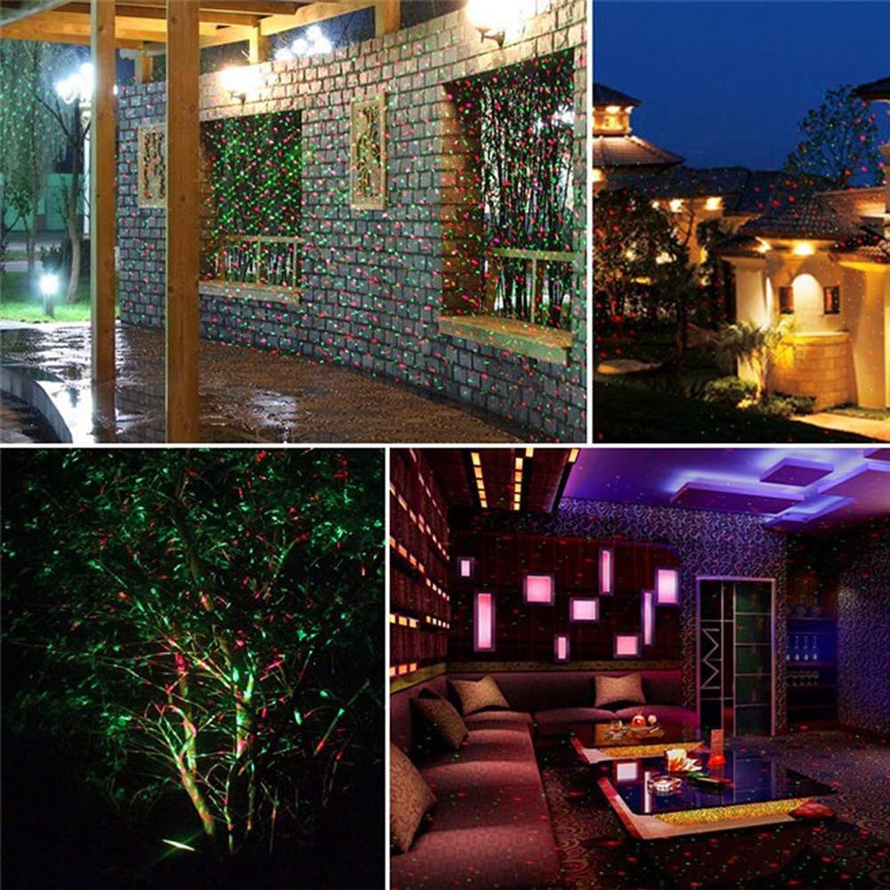 Weihnachts-LED-Laserprojektor mit 1000 roten & grünen LEDs, Fernbedienung & wetterfest