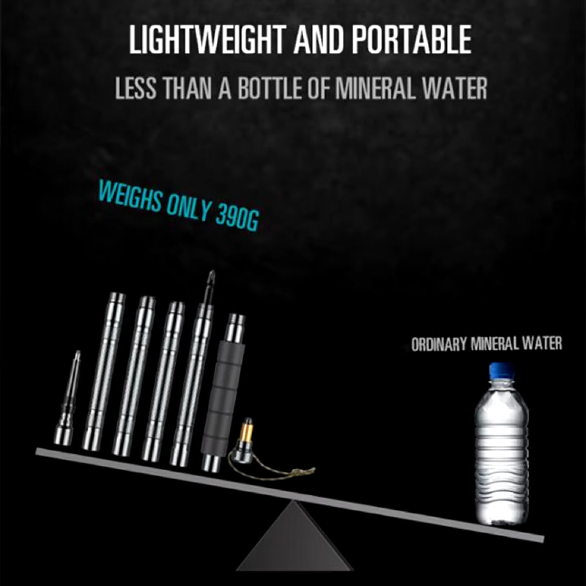 Taktischer Trekkingstock aus Aluminium 6061 T6 mit Multitool – Modular, Verstellbar, Bruchsicher