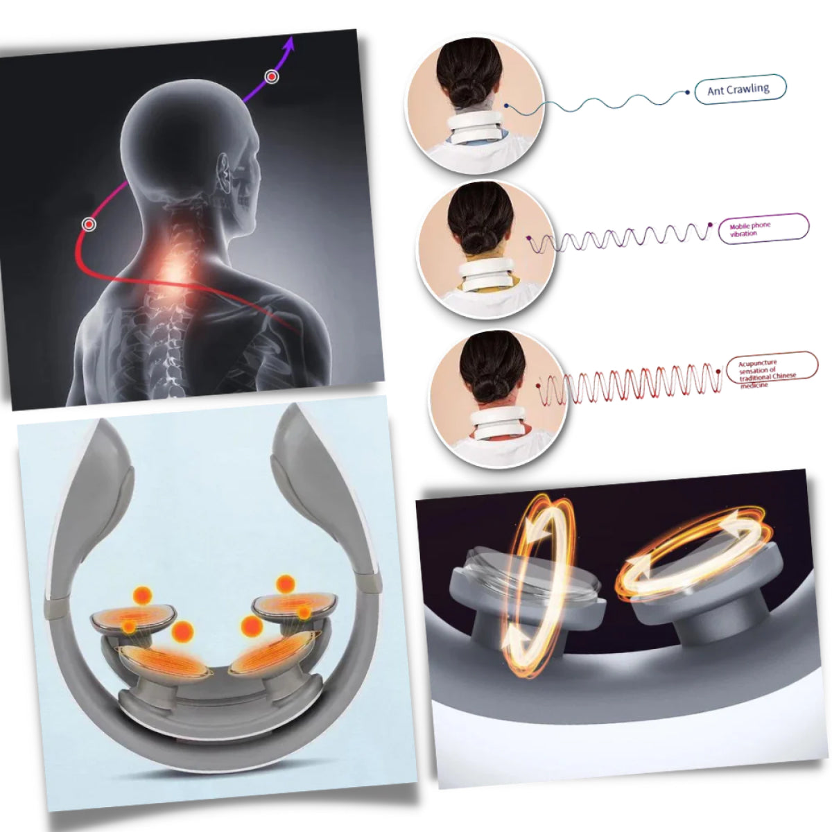 Shiatsu Nacken- und Rückenmassagegerät mit 6 Modi, wiederaufladbar, tragbar, Tiefengewebsmassage für Schultern & oberen Rücken