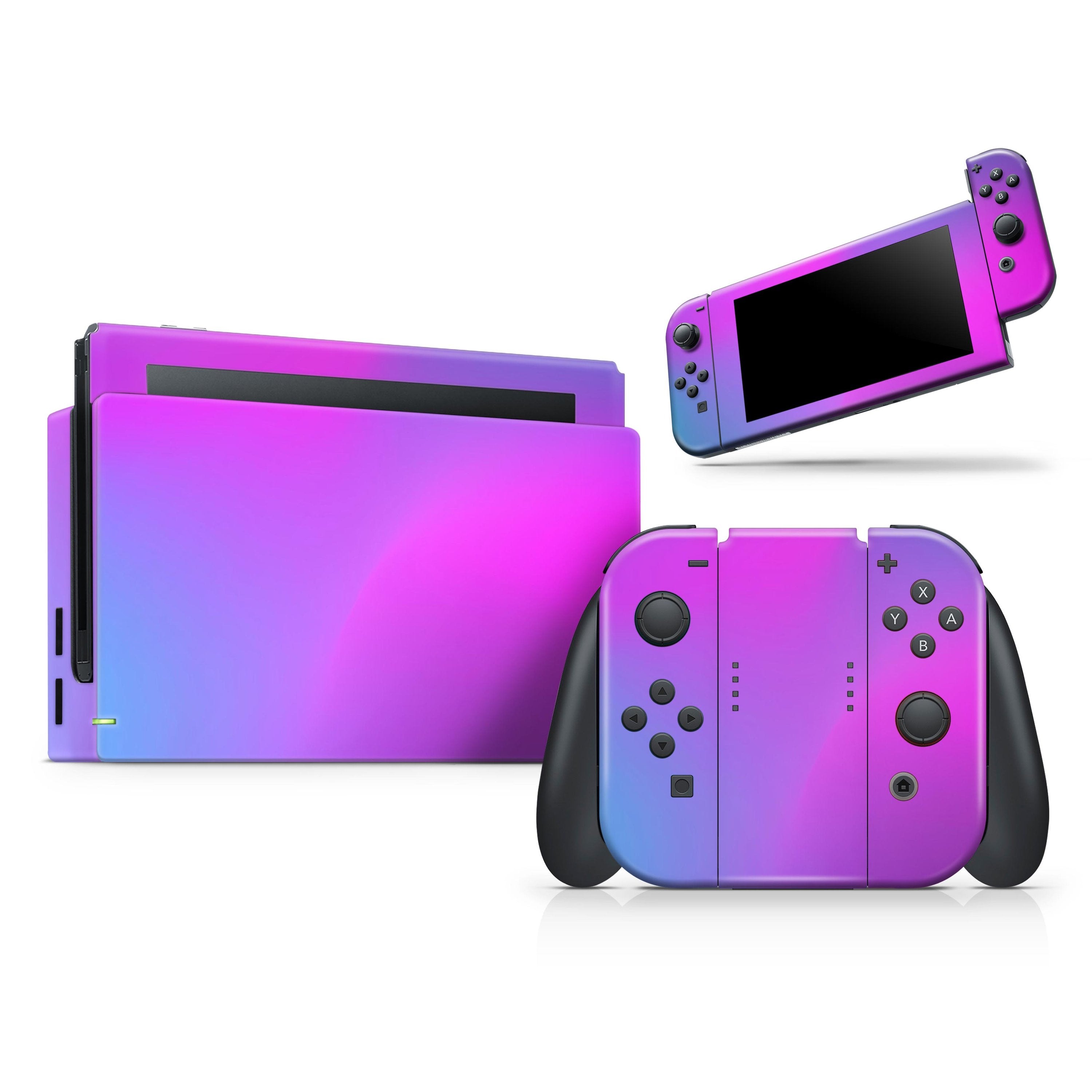Neon Holographic V1 | Vollkörper-Skin-Wrap für Nintendo Switch