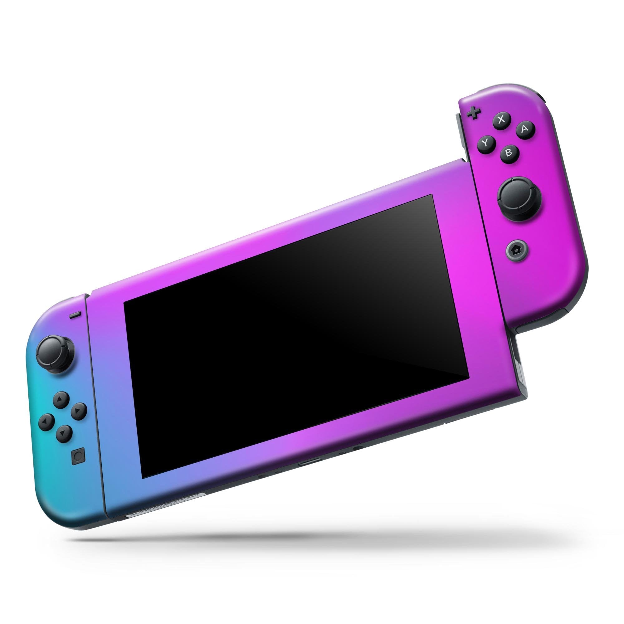 Neon Holographic V1 | Vollkörper-Skin-Wrap für Nintendo Switch