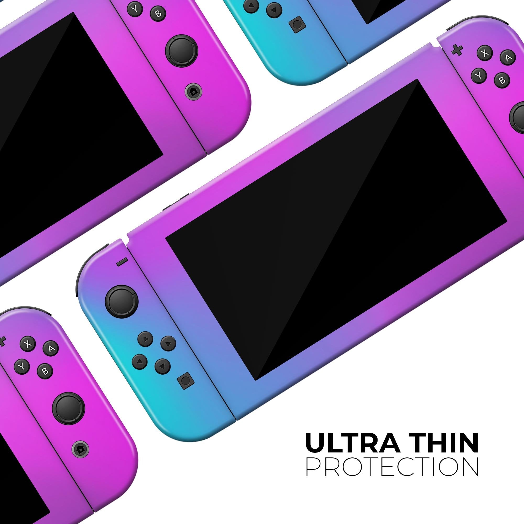 Neon Holographic V1 | Vollkörper-Skin-Wrap für Nintendo Switch