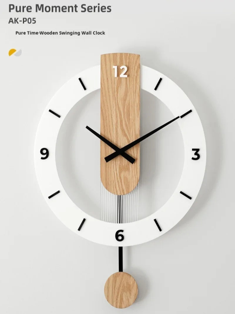 QuietRhythm Wanduhr Modern mit Schwingender Bewegung