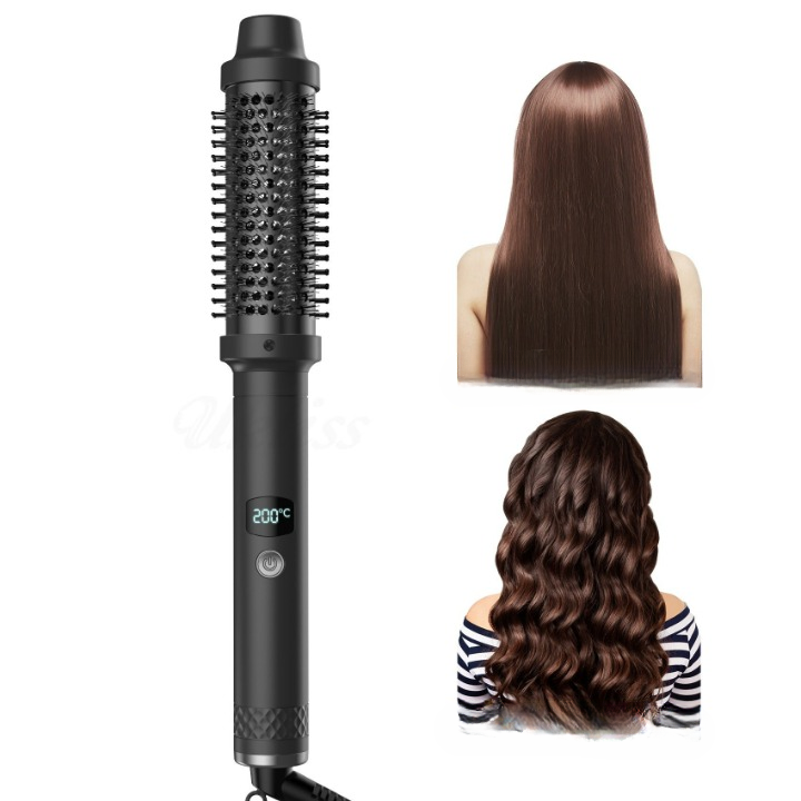 Schnelle Locken- und Glättungsbürste mit Hitze