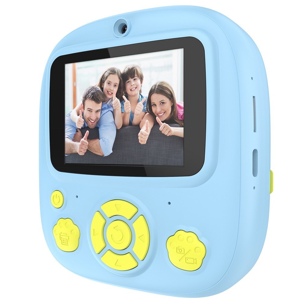 Sofort Thermal Printer Kinderkamera mit 1080P/720P Videoaufnahme, 2,4-Zoll Bildschirm, Timeraufnahme, 3 tintenlose Druckrollen, 32GB Speicherkarte und Kartenleser