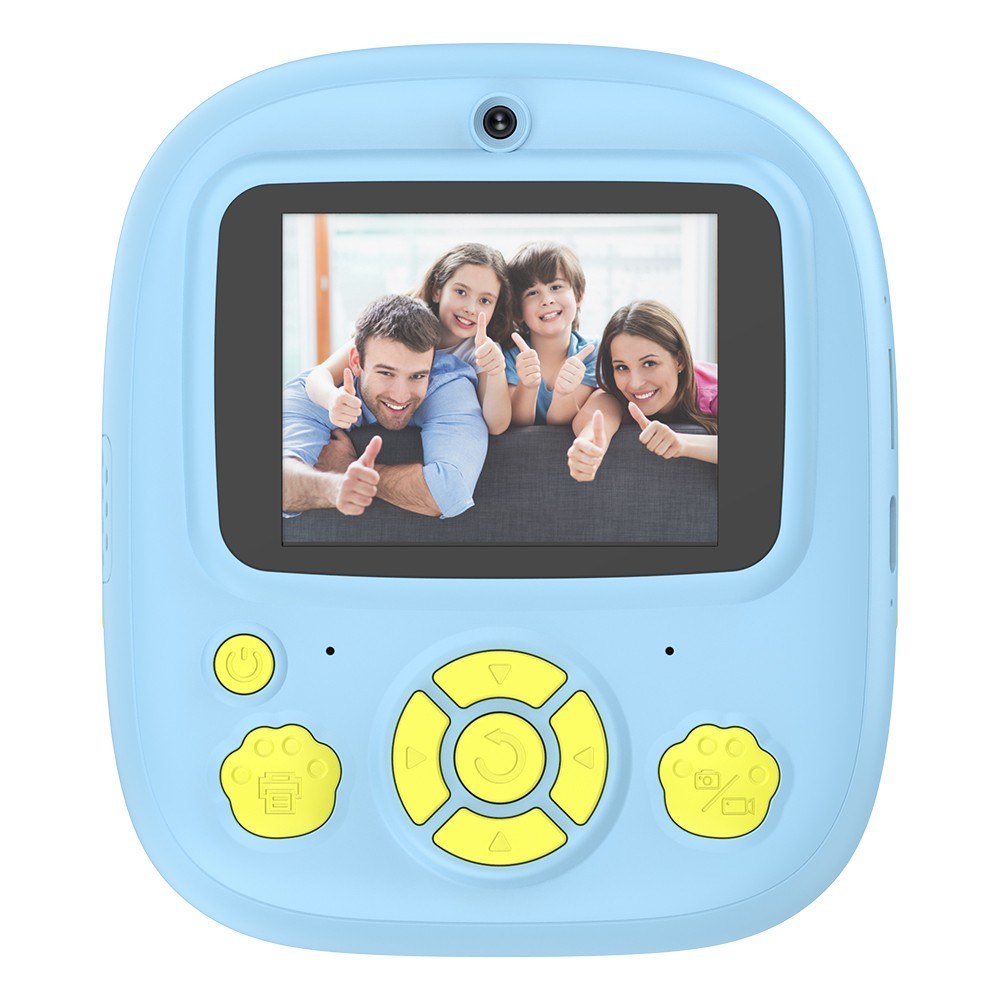 Sofort Thermal Printer Kinderkamera mit 1080P/720P Videoaufnahme, 2,4-Zoll Bildschirm, Timeraufnahme, 3 tintenlose Druckrollen, 32GB Speicherkarte und Kartenleser