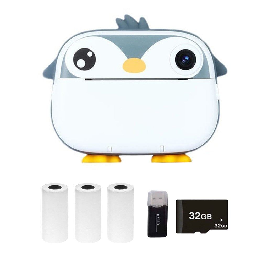 Sofort Kinderkamera mit Thermodrucker, 2.4 Dualscreen, Timer, 1080P Video, tintenloser Druck + 3 Papierrollen