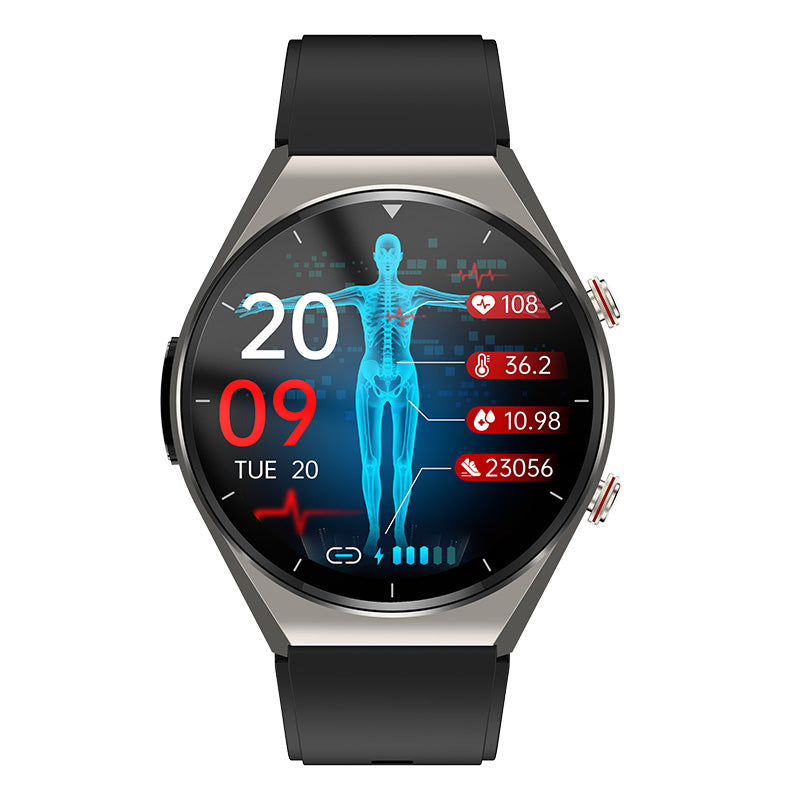 Multifunktionale Smartwatch mit EKG-, Blutzucker- und Fitness Überwachung