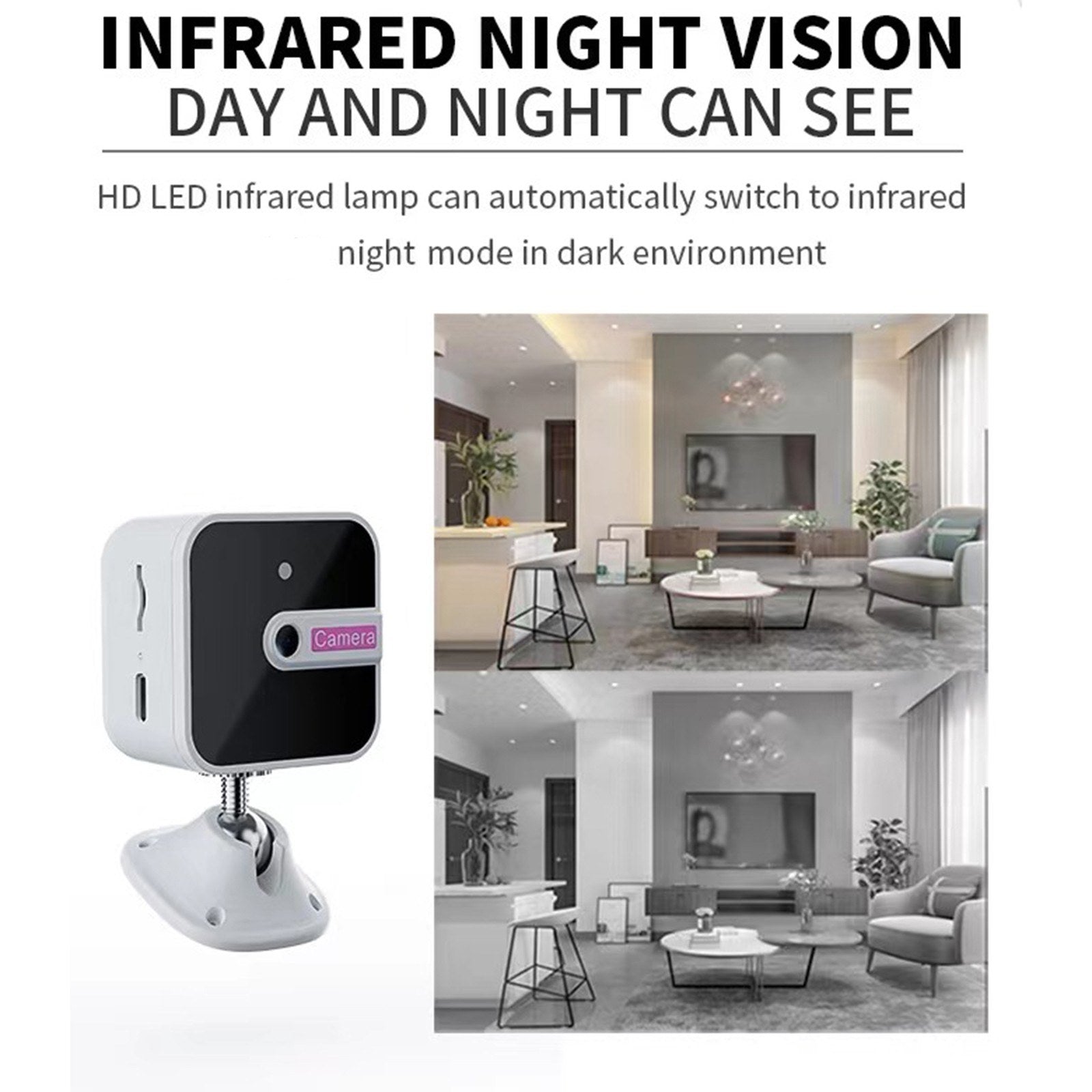 Mini Smart Home Sicherheitskamera A13 - 1080P HD Kabellos, Fernsteuerung, Menschenerkennung