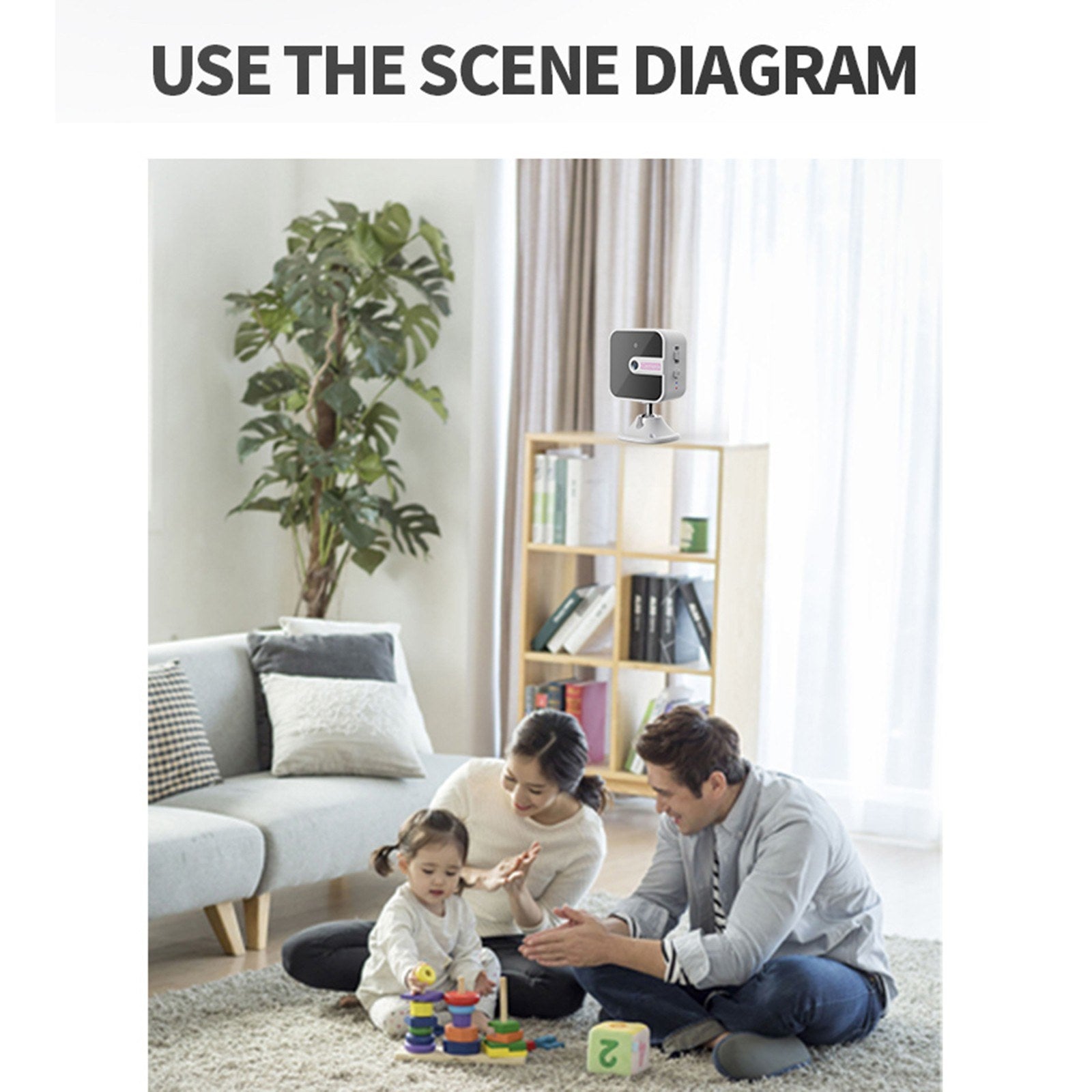 Mini Smart Home Sicherheitskamera A13 - 1080P HD Kabellos, Fernsteuerung, Menschenerkennung
