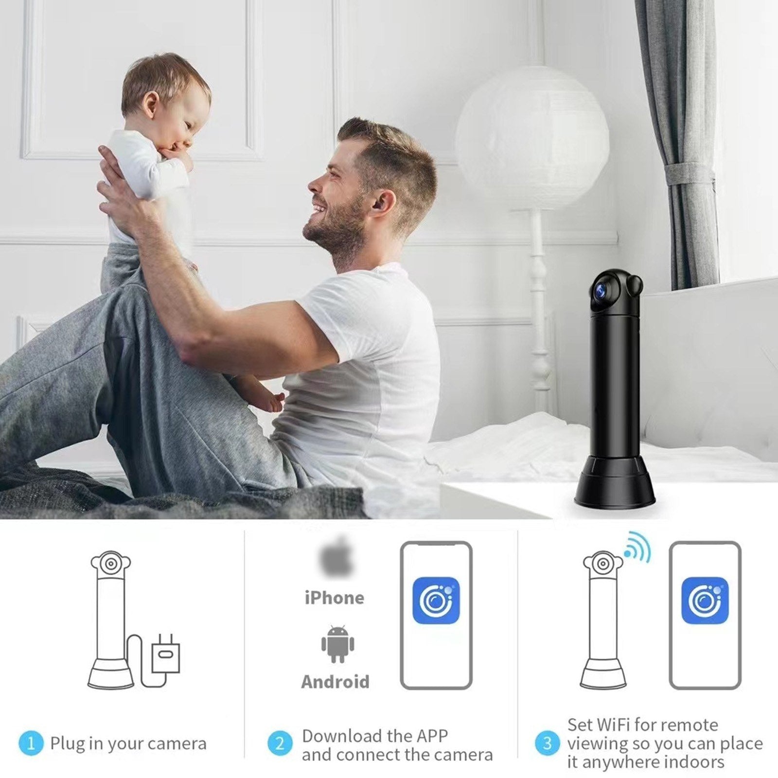 V10 Mini Wireless Überwachungskamera - 1080P HD, Smart Home, Fernsteuerung, Menschenerkennung