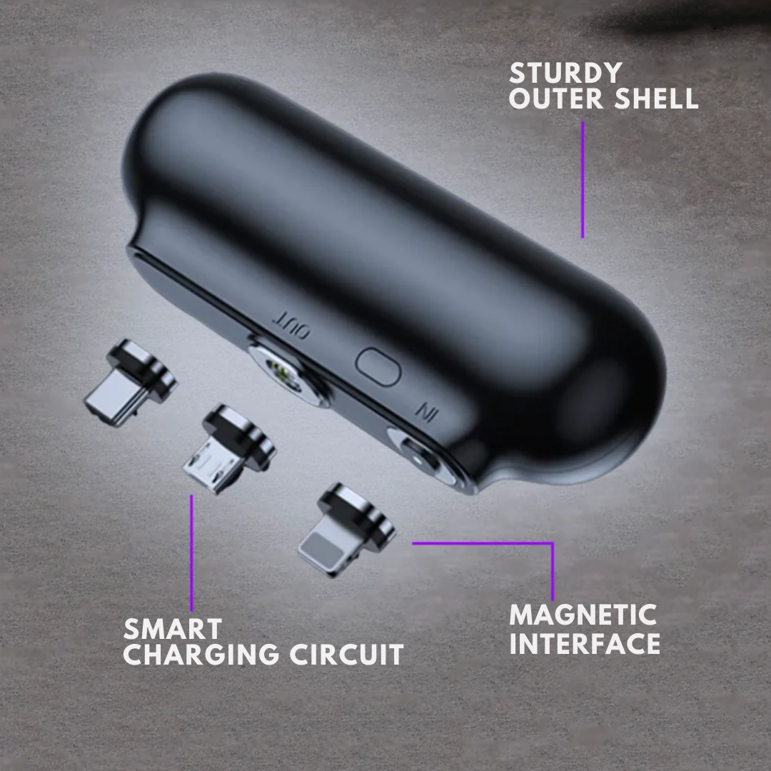 Universelles Magnetisches Mini Power Bank – Überall geladen bleiben!