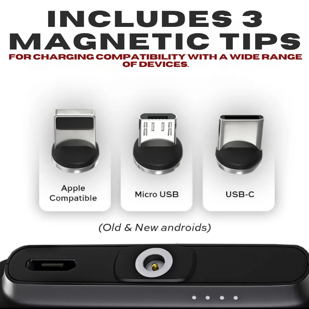 Universelles Magnetisches Mini Power Bank – Überall geladen bleiben!