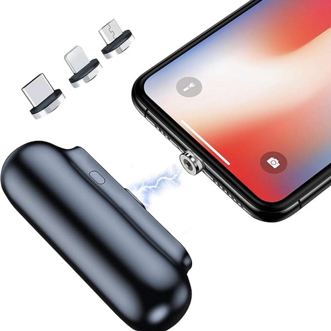 Universelles Magnetisches Mini Power Bank – Überall geladen bleiben!