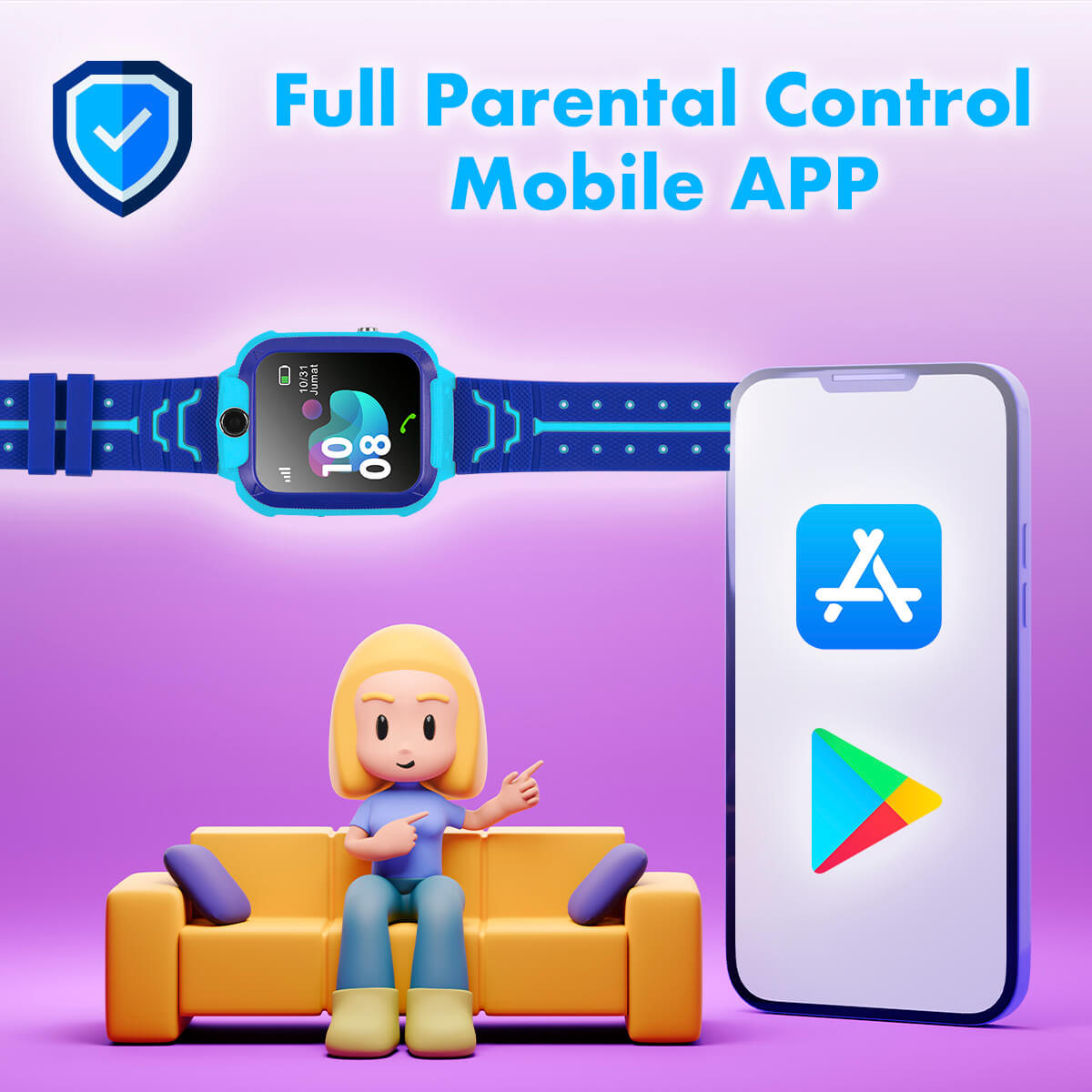 Kids Smart Pro Watch – Ideales Geschenk für Jungen im Alter von 4 bis 10