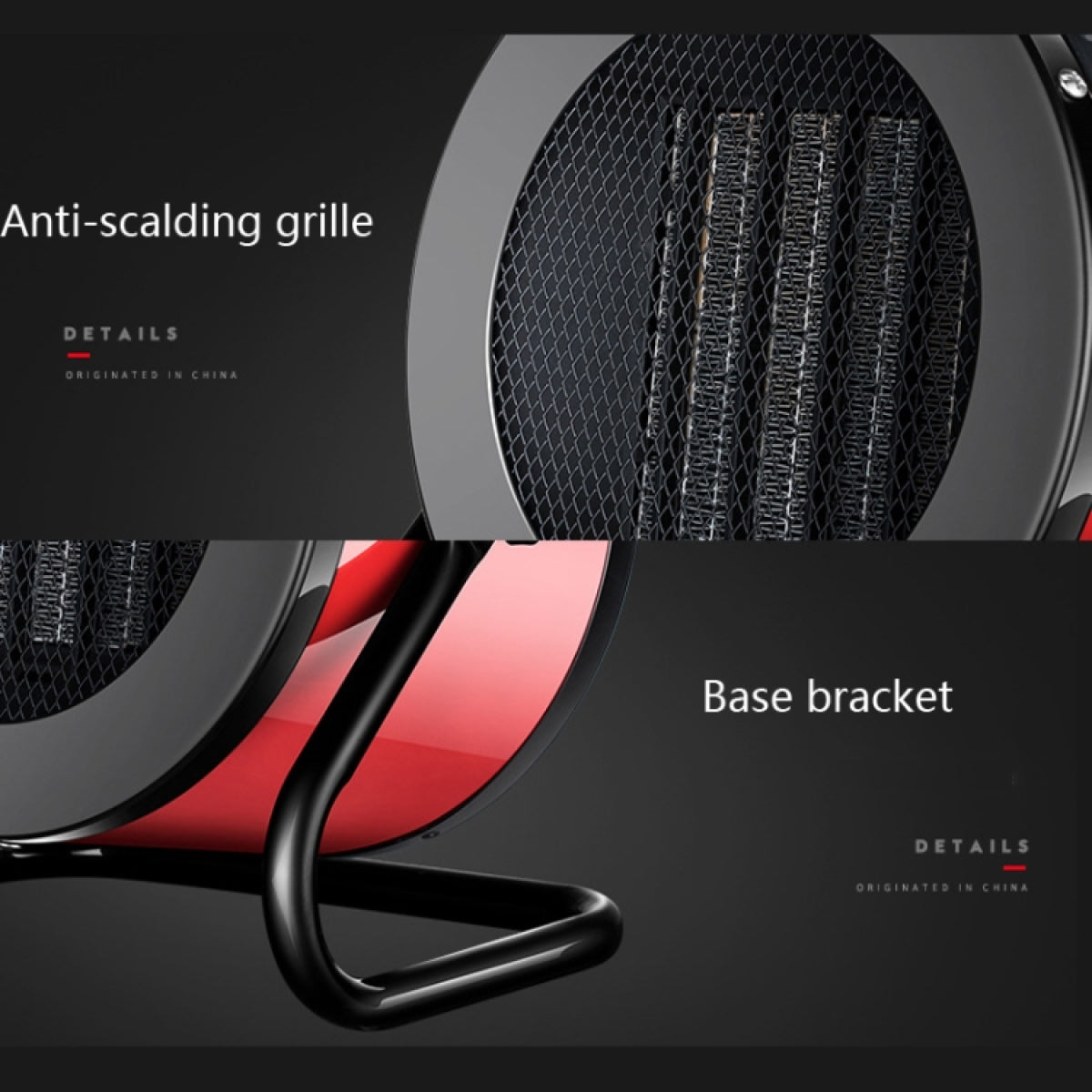 Tragbarer elektrischer Heizlüfter 1500W mit 3 Heizstufen, Überhitzungsschutz, leise & verstellbar – ideal für Schlafzimmer, Büro & Garage