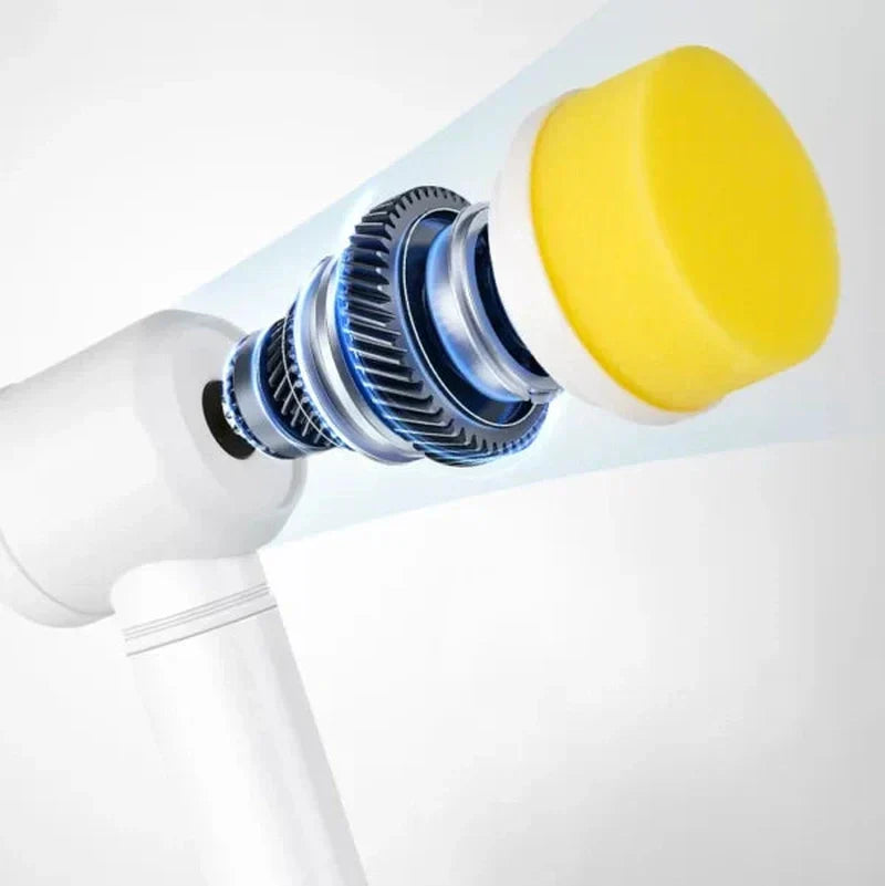 PowerScrub | Kompakter kabelloser elektrischer Scheuer mit Bürstenaufsätzen