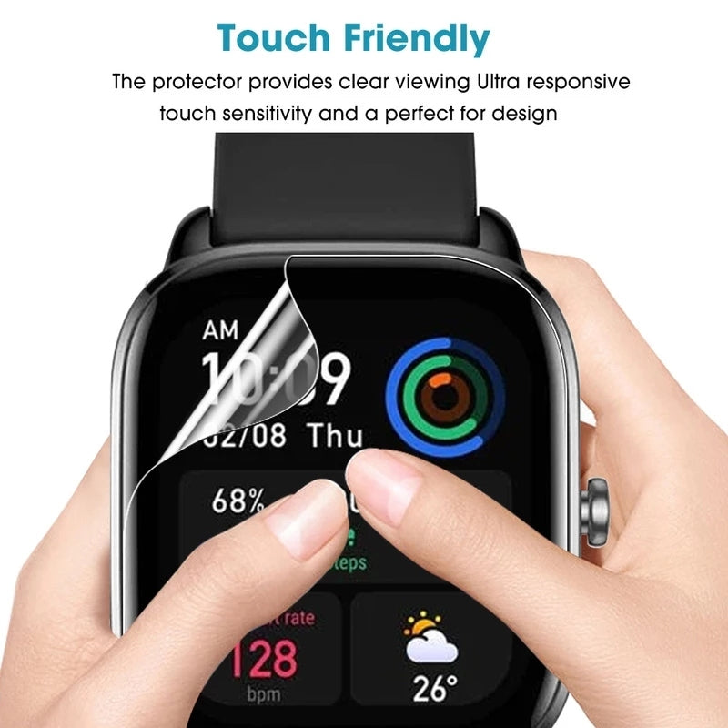 Klare Bildschirmschutzfolien für HealthGuard Glukose Smartwatch - 4 Stück