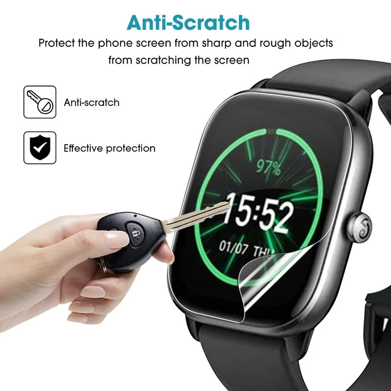Klare Bildschirmschutzfolien für HealthGuard Glukose Smartwatch - 4 Stück