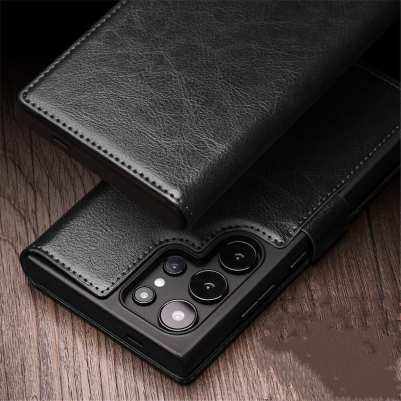 Leder Geldbörse mit Kartenfach Magnetverschluss Klapphandytasche für Samsung Galaxy S25