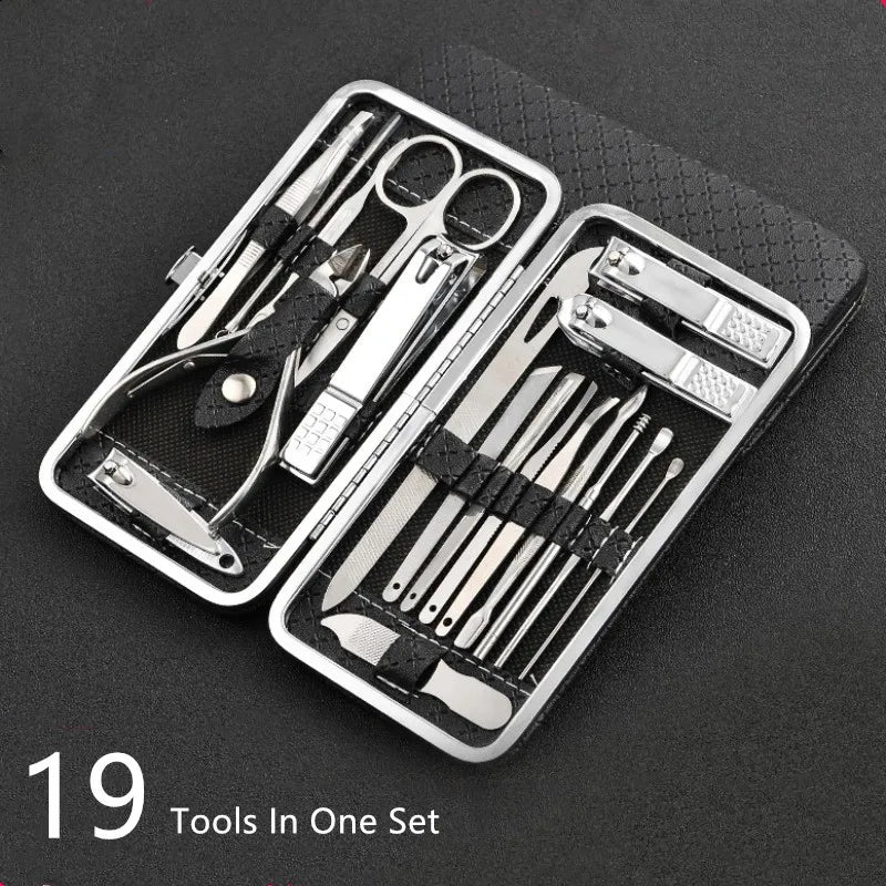 LuxeTools - Professionelles 19-teiliges Edelstahl-Nagelkniperset