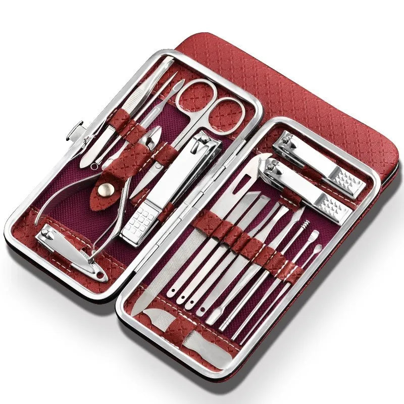 LuxeTools - Professionelles 19-teiliges Edelstahl-Nagelkniperset