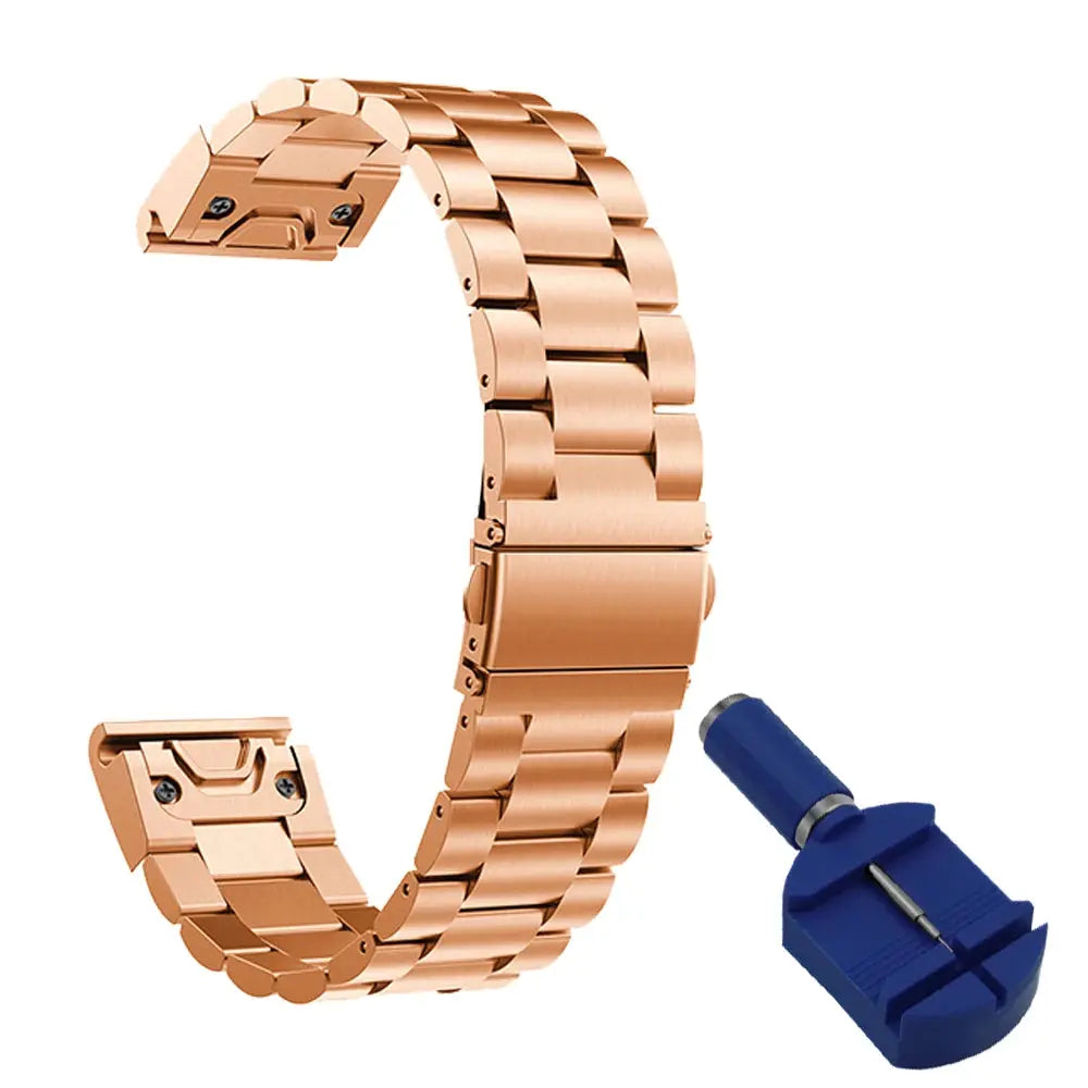 SteelGuard Luxe Edelstahlband für Garmin Fenix 8X, Epix Gen 2, Instinct & mehr