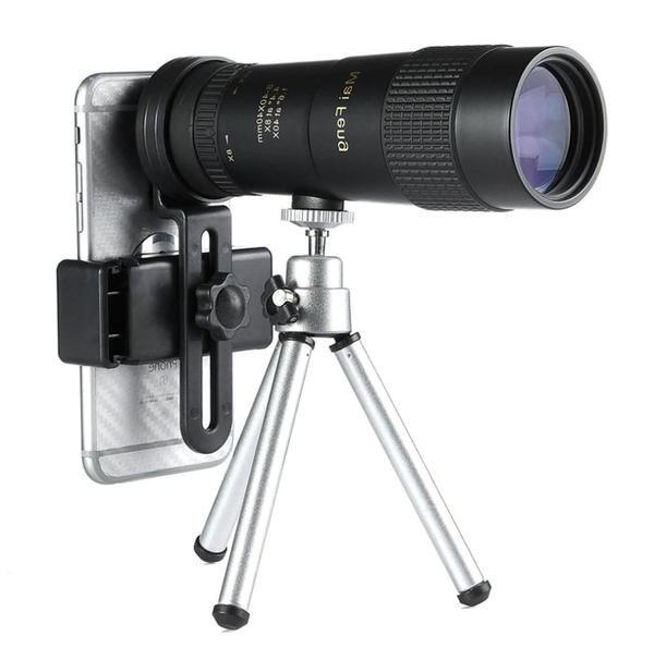 Monokular Fernrohr 10–300x40, wasserdicht, Nachtsicht, stoßfest, mit Smartphone-Adapter