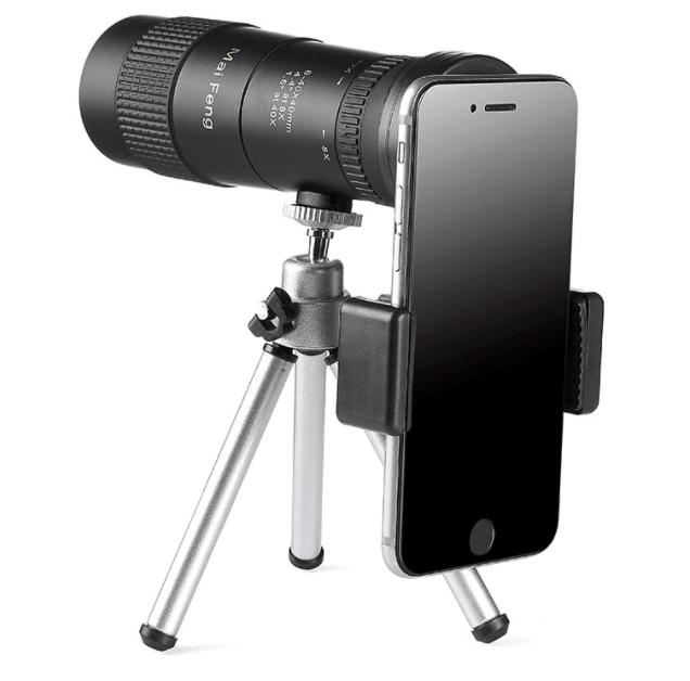 Monokular Fernrohr 10–300x40, wasserdicht, Nachtsicht, stoßfest, mit Smartphone-Adapter