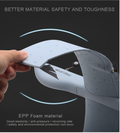 RC Flugzeug mit LED – Ferngesteuertes Modellflugzeug für Kinder & Anfänger mit Handstart & Bodenstart