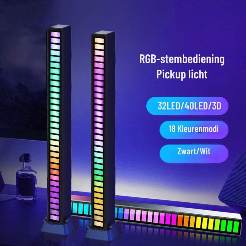 Smart Sound-Activated RGB Lichtleiste | Musik-Sync LED Ambientebeleuchtung