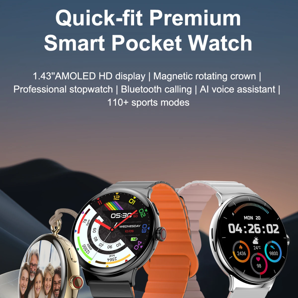 Smart Pocket Fob Digitale Moderne Uhr für Männer und Frauen