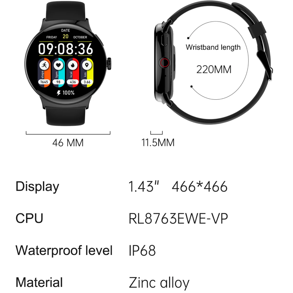Smart Pocket Fob Digitale Moderne Uhr für Männer und Frauen