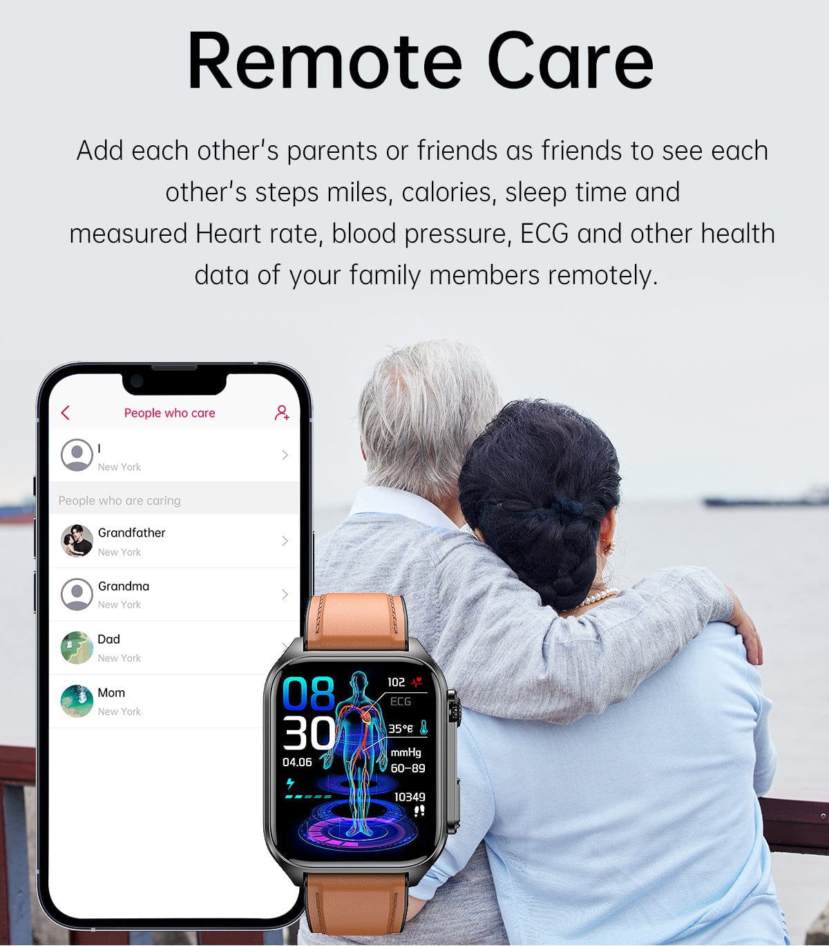 Vitality Smart Watch - Gesundheits- und Fitnesstracker All-In-One Überwachung wasserdicht