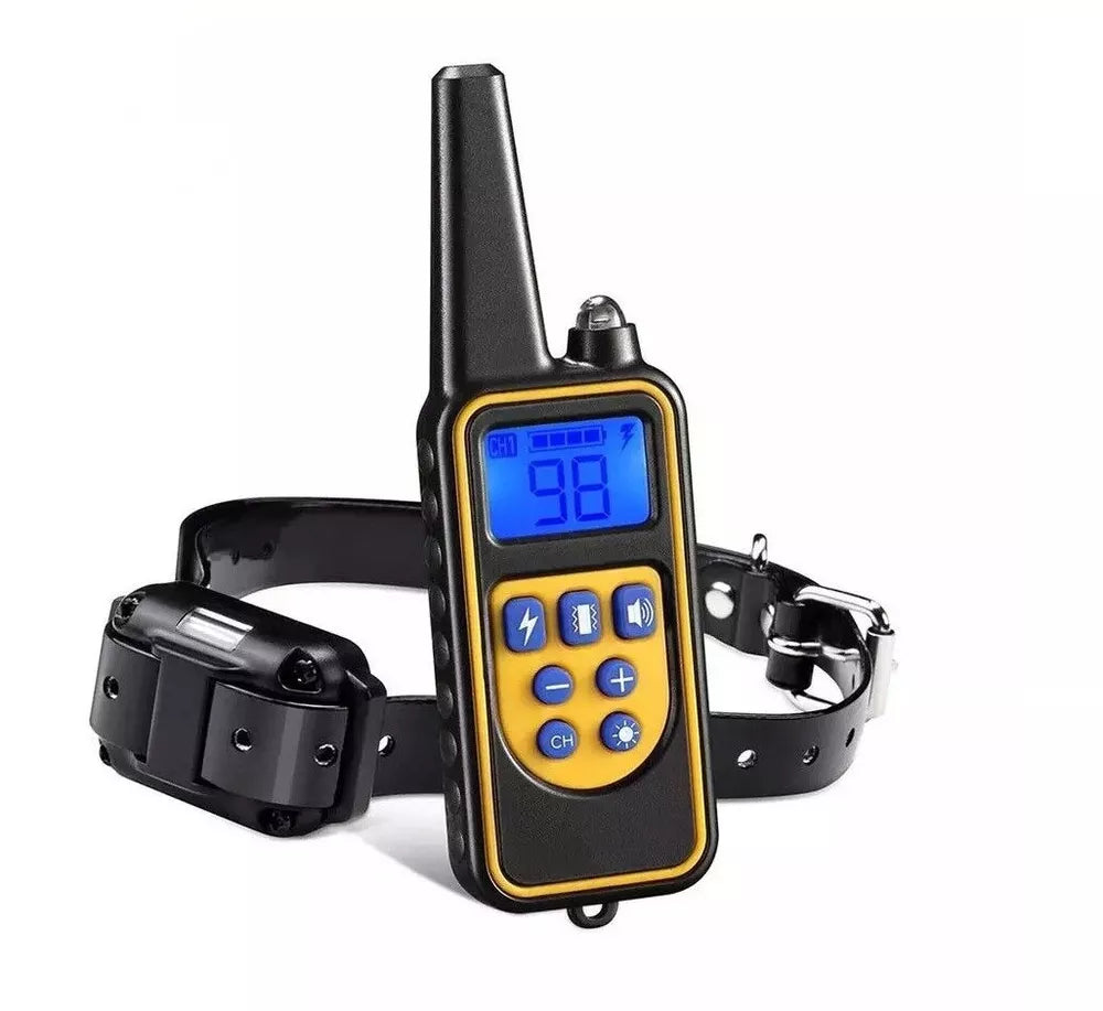 800m Elektronische Hundetrainingshalsband Wasserdicht Pet Fernbedienung Wiederaufladbare Trainingshalsband mit Shock Vibration Sound
