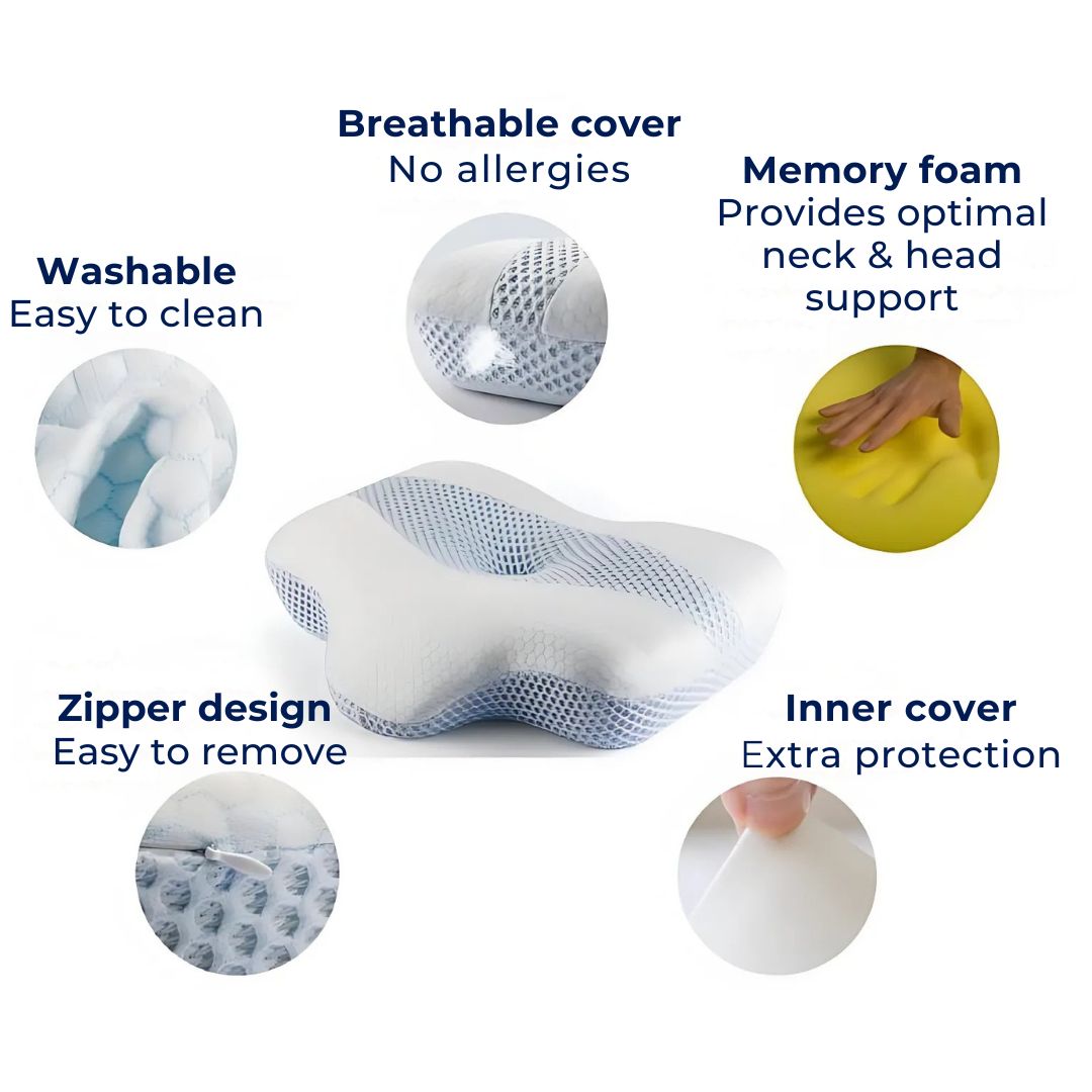RestAlign | Orthopädisches Nackenkissen gegen Nackenschmerzen