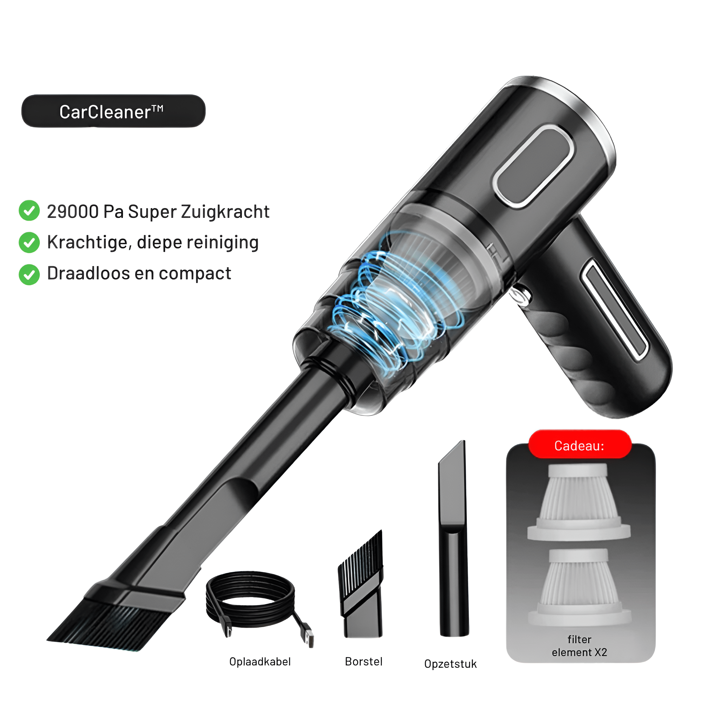 PowerCleaner – Kabelloser Auto-Staubsauger