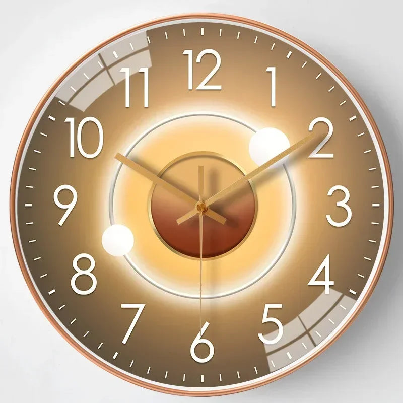 Stille klassische Wanduhr | Nicht-tickendes elegantes Zeitmessgerät für Schlafzimmer und Büro