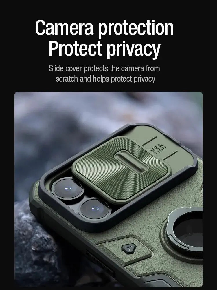 360 CamShield Armor Ring-Kickstand-Hülle in Militärqualität für iPhone 15 Pro | 15 Pro Max