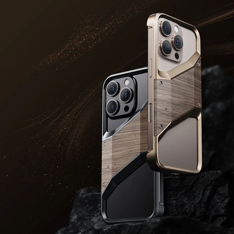 Stoßfeste unregelmäßige Metallrahmen iPhone Hülle